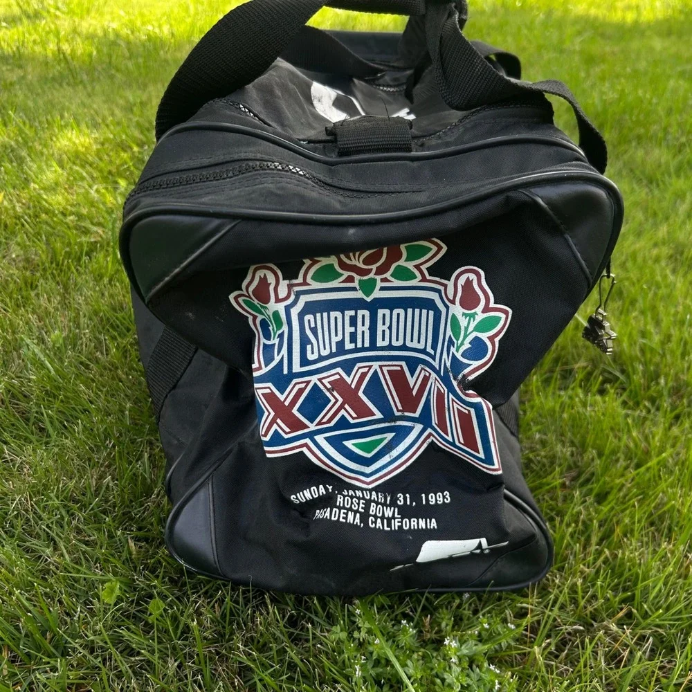 Vintage Starter Super Bowl XXVII 1993 Duffel Bag NFL Black Gym Travel Bag 20 In